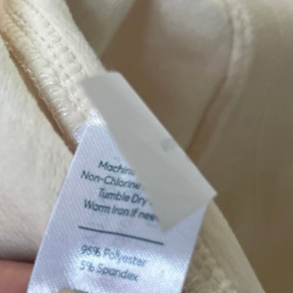 NWT MARINE LAYER Velour
Corduroy Flare Pants L Cream Ribbed Wide Leg High - Picture 7 of 12